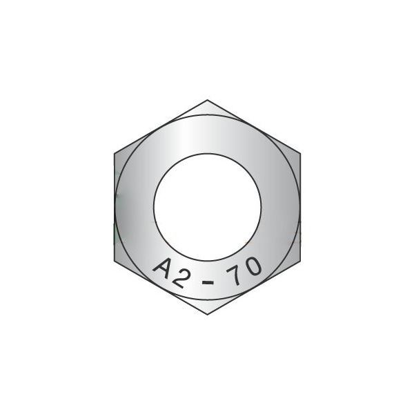 Newport Fasteners Hex Nut, M2-0.4, 18-8 Stainless Steel, Not Graded, Plain, 1.60 mm Ht, 10000 PK 831898 - main